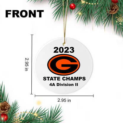 Gilmer State Champions Ornament - 2023